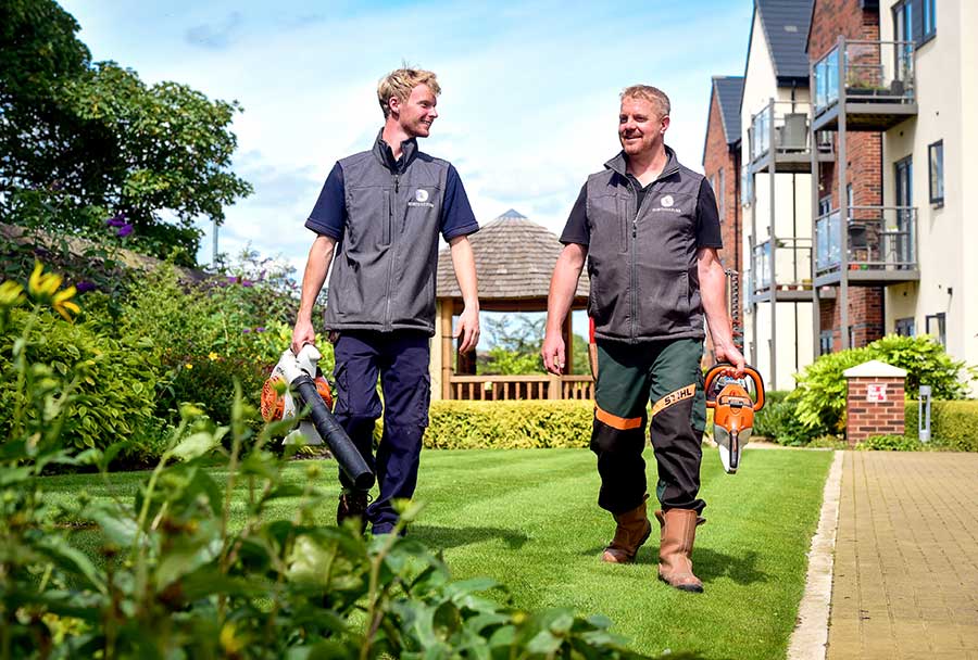 JK Horticulture on site at Adlington's The Bridges complex at Macclesfield